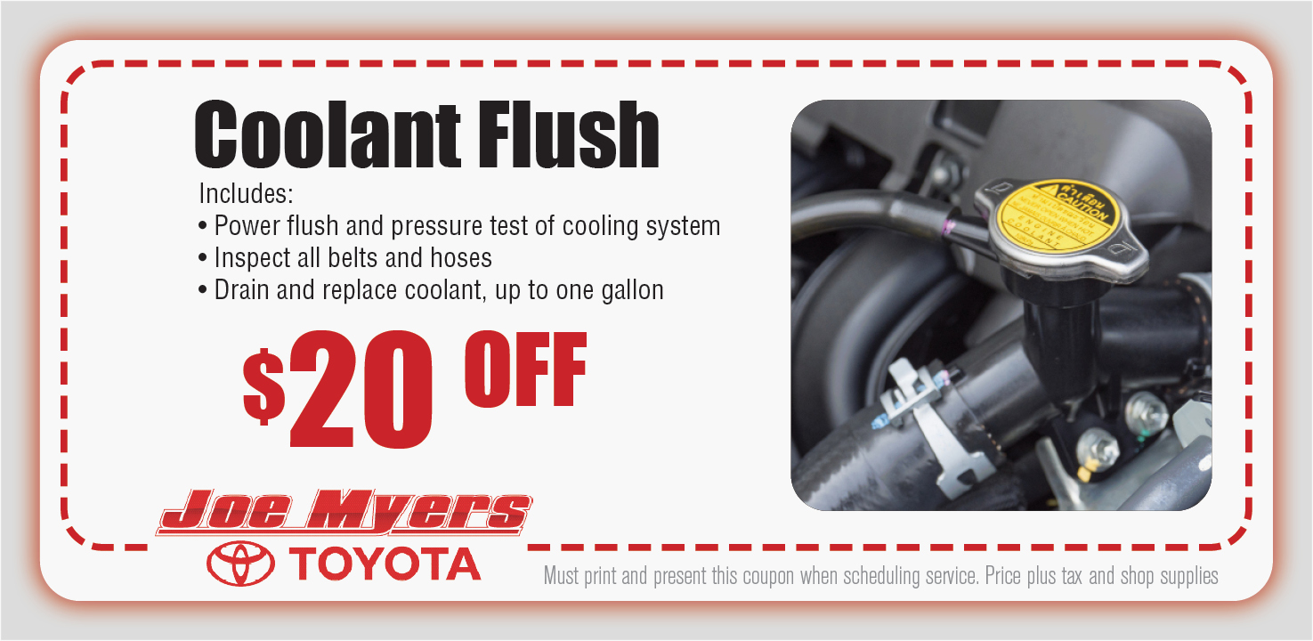 Coolant Flush Special Joe Myers Toyota   JMT Service Coupons Print 